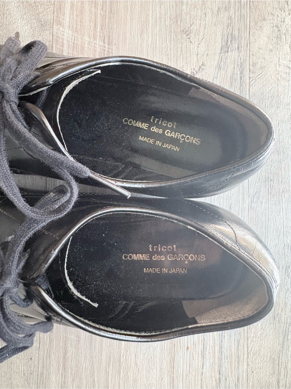 Comme des Garçons Leather Women's Oxfords - Picture 3 of 8